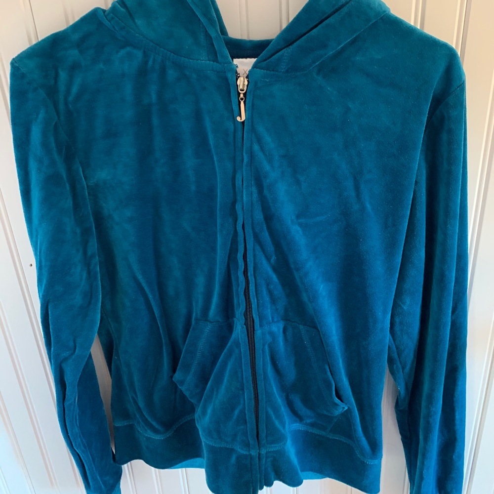 juicy couture blue track suite top !